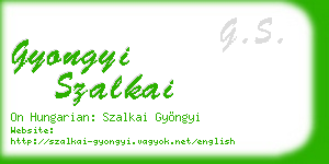 gyongyi szalkai business card