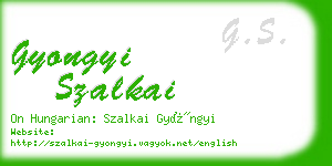 gyongyi szalkai business card